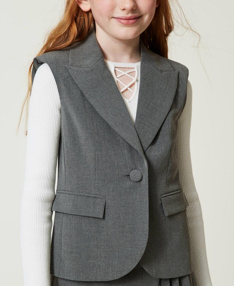 Scee by twin set Gilet monopetto in flanella Italy