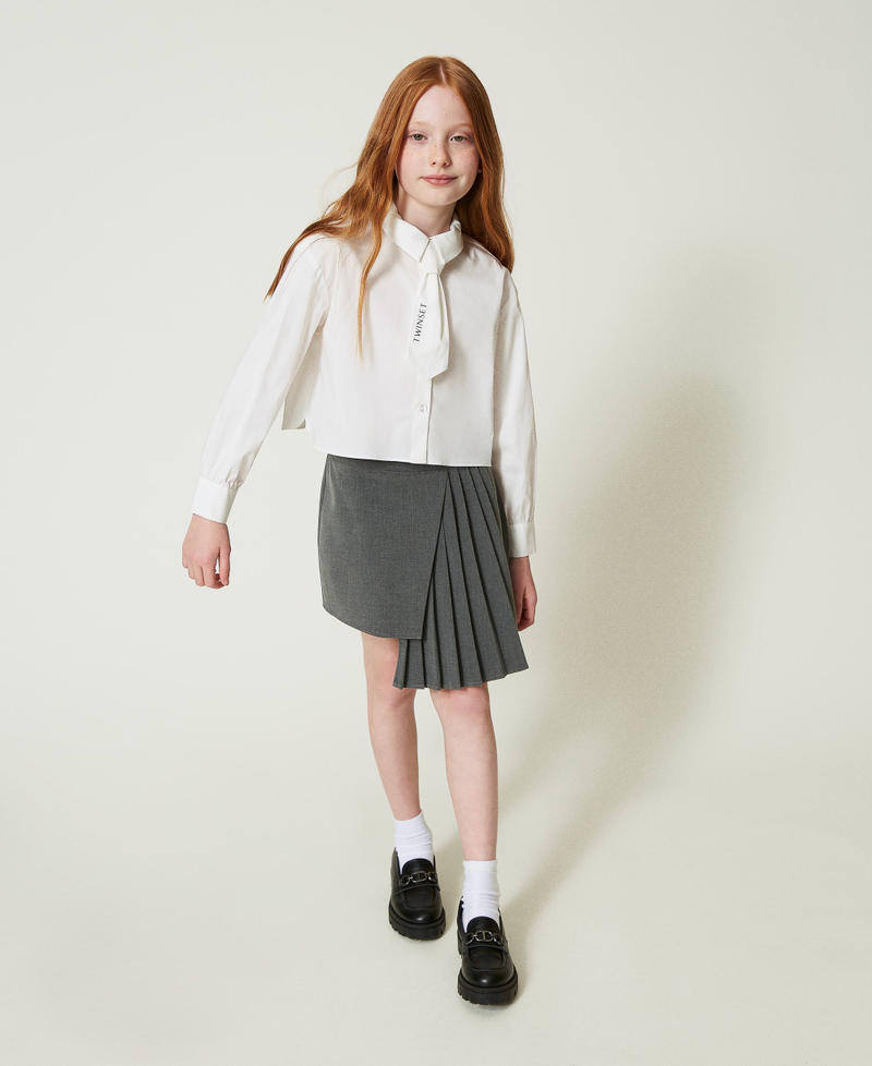 Scee by twin set Camicia in popeline con cravatta 2025