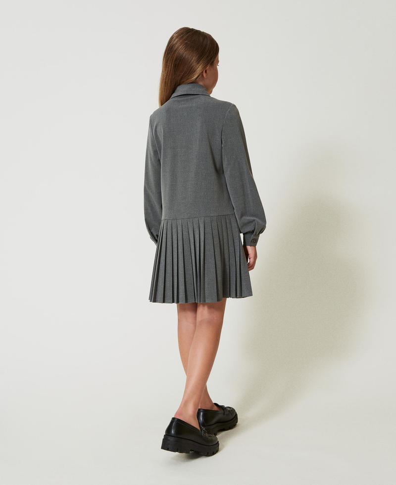 Scee by twin set Abito corto in flanella con cravatta In Linea