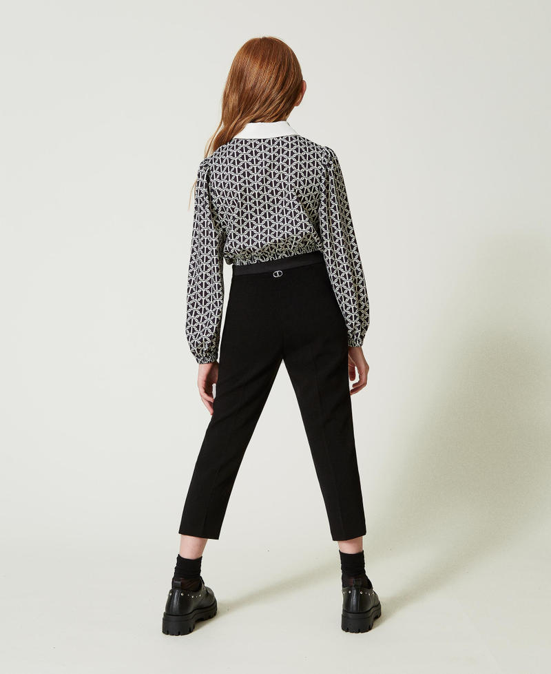 Scee by twin set Pantaloni a sigaretta in flanella Qualità Garantita