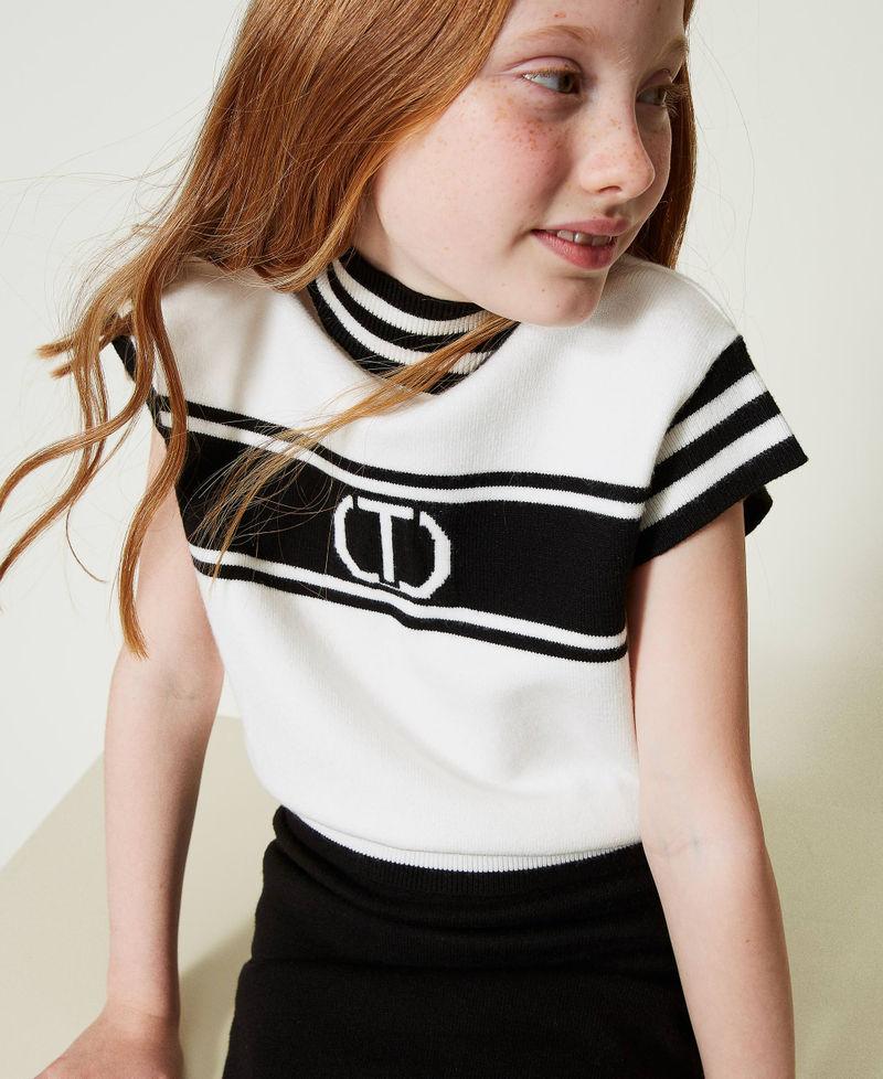 Scee by twin set Maglia lupetto con Oval T jacquard Negozi Online