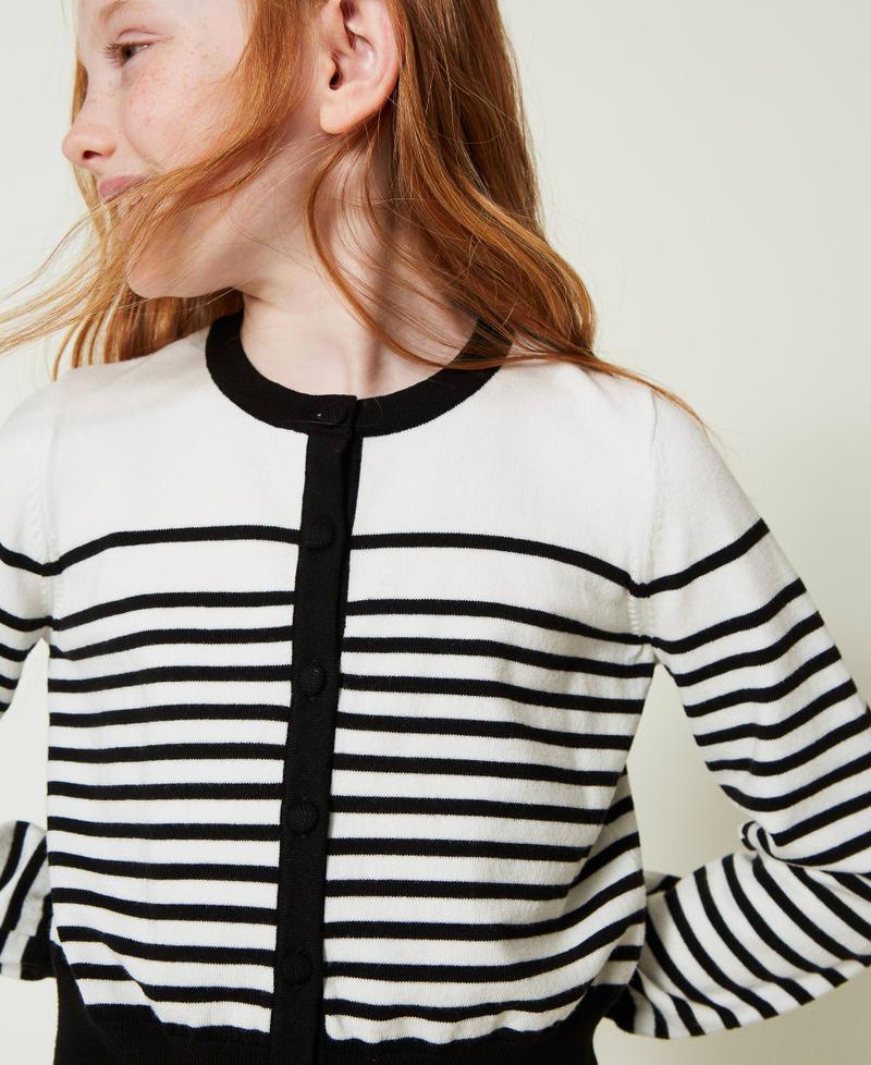 Scee by twin set Cardigan a righe con logo jacquard Consegna Veloce