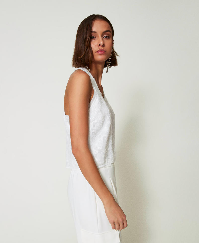 Scee by twin set Top a canotta in full paillettes Online