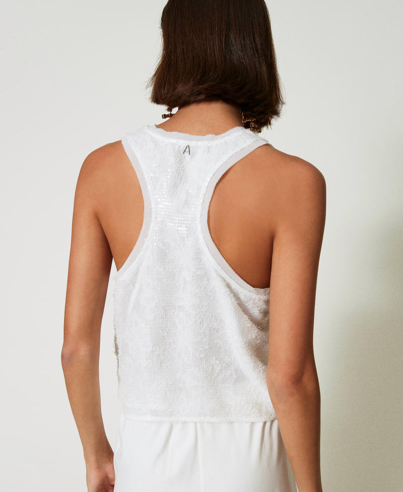 Scee by twin set Top a canotta in full paillettes Online