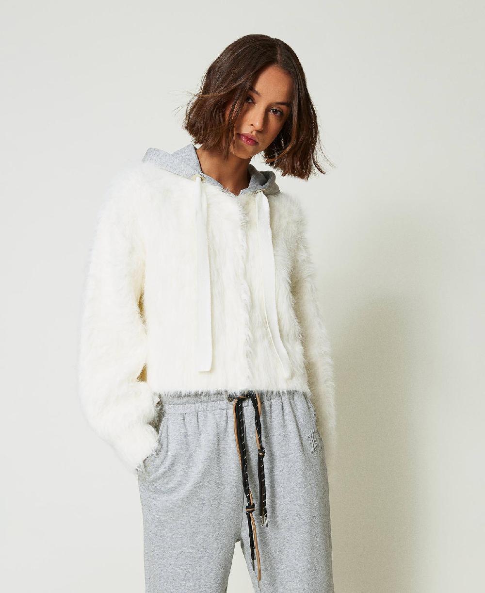 Scee by twin set Bomber MYFO in maglia con cappuccio In Vendita
