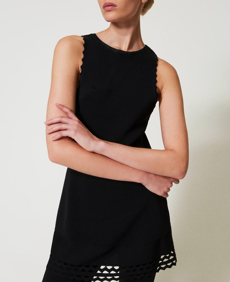 Scee by twin set Top doppio uso in maglia con trafori Negozio