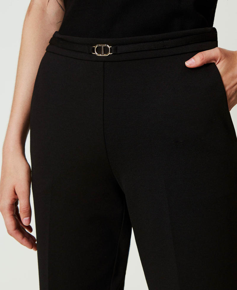 Scee by twin set Pantaloni con cinturino Oval T e piega 2025