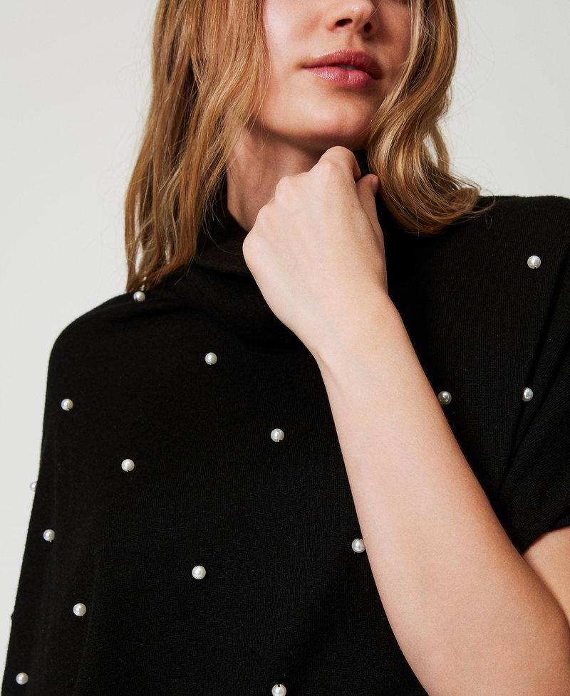 Scee by twin set Maglia in misto lana con ricamo di perle In Linea