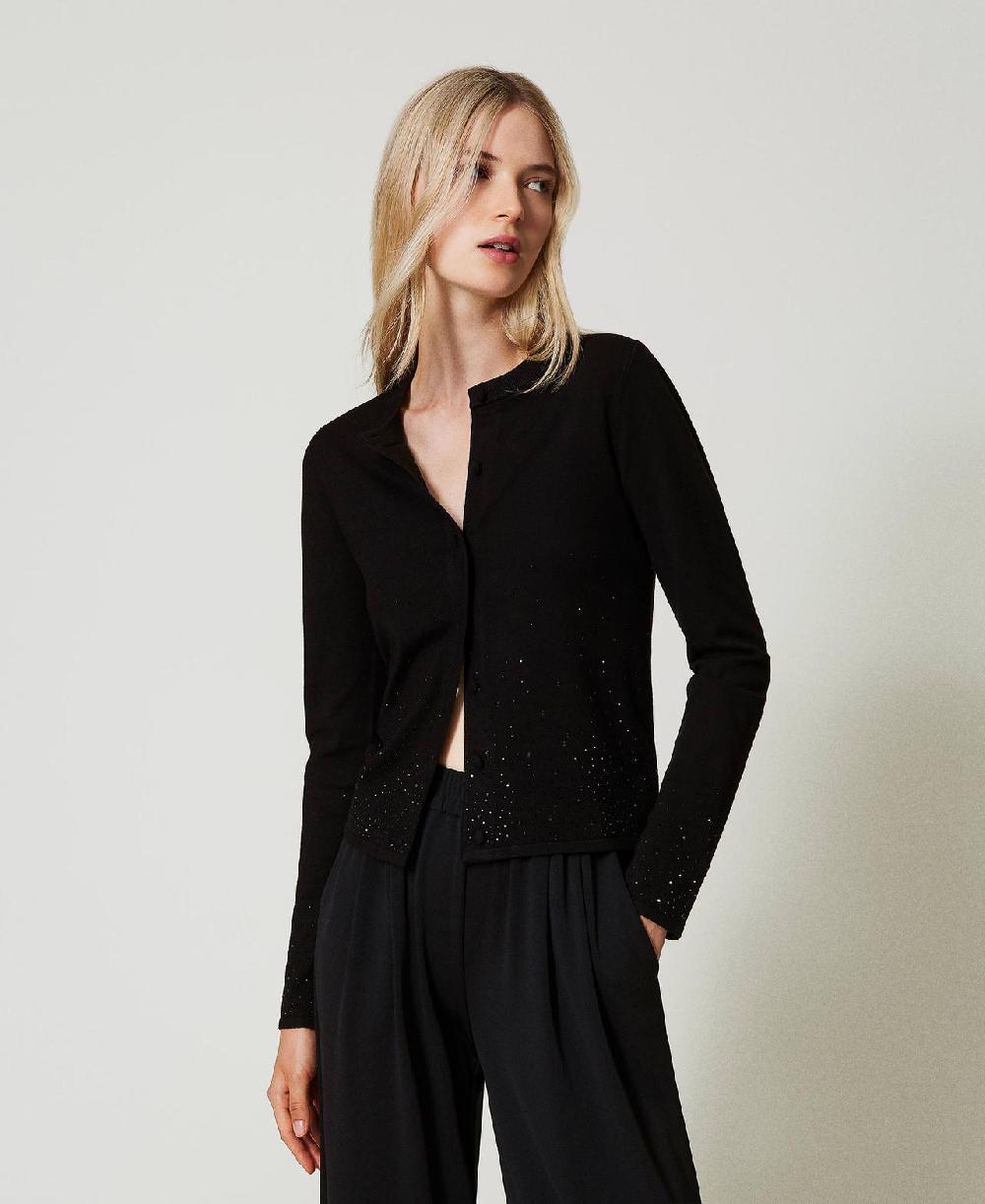 Scee by twin set Cardigan con strass in dégradé Qualità