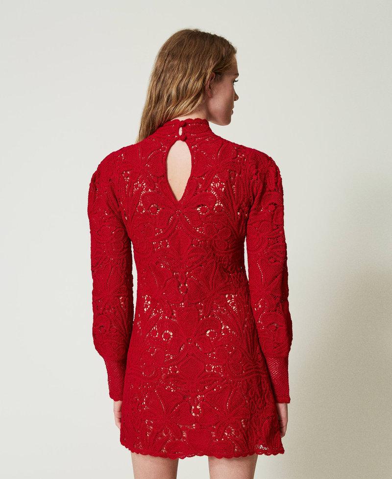 Scee by twin set Abito corto in maglia crochet a fiori Spedizione Gratuita