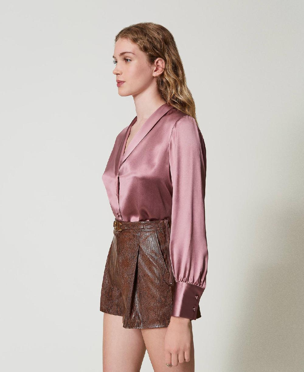 Scee by twin set Camicia con collo a scialle Soddisfazione Garantita