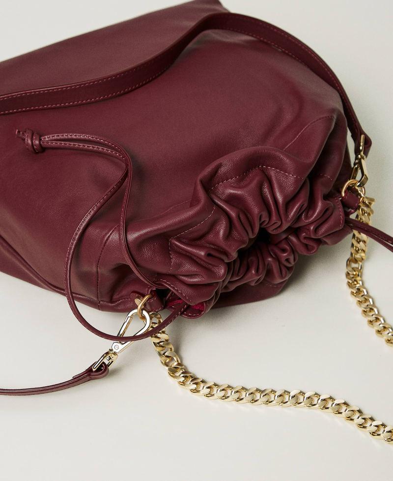 Scee by twin set Borsa shopper media in pelle con coulisse Outlet