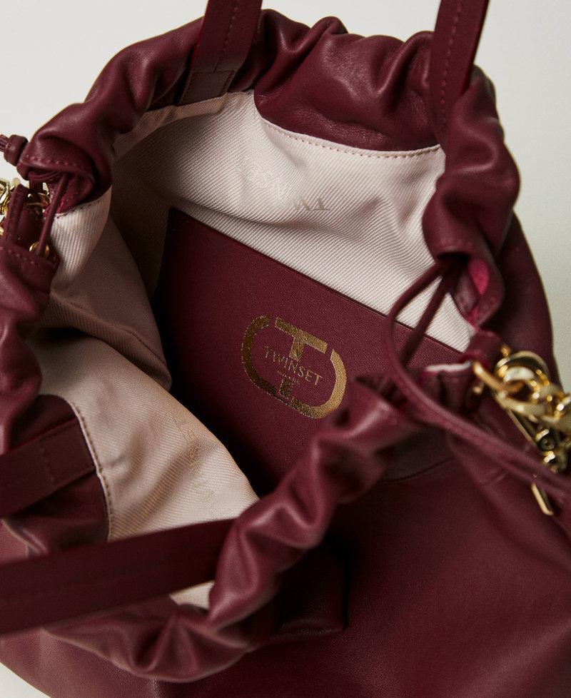 Scee by twin set Borsa shopper media in pelle con coulisse Outlet