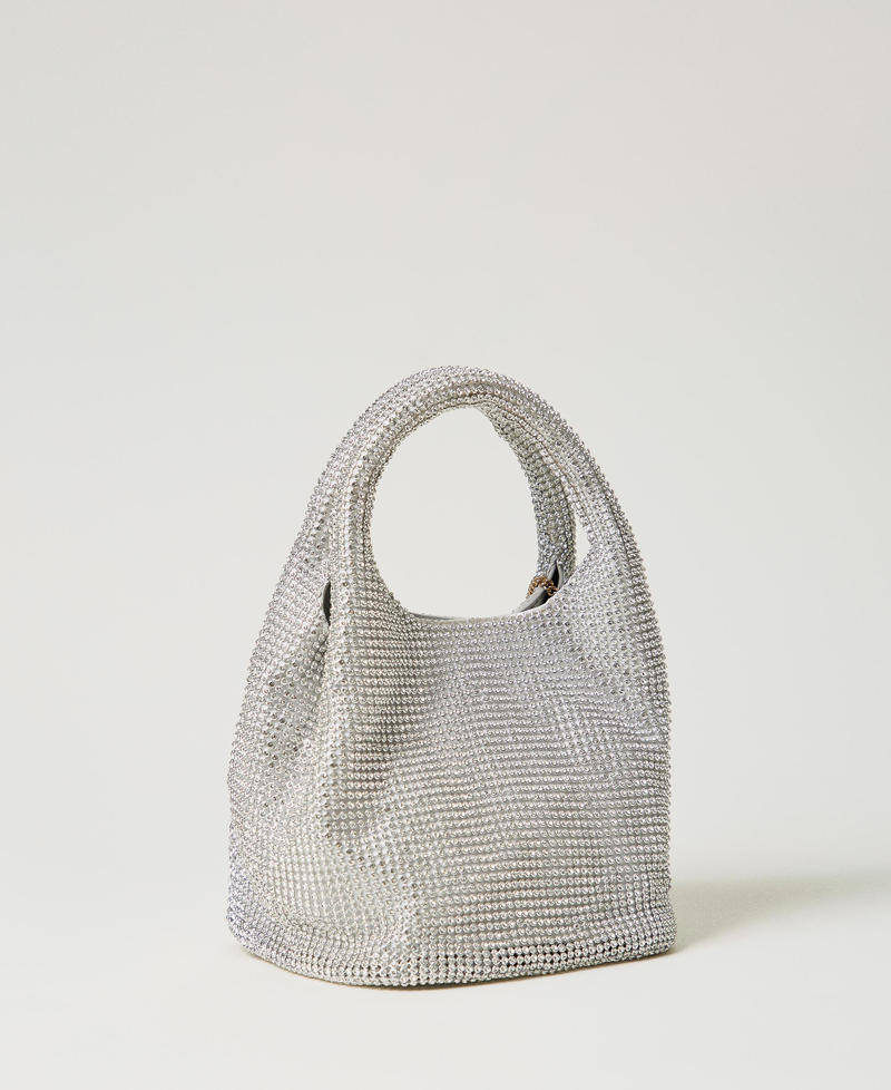 Scee by twin set Borsa 'Rendez-Vous' in strass e charm Oval T In Vendita
