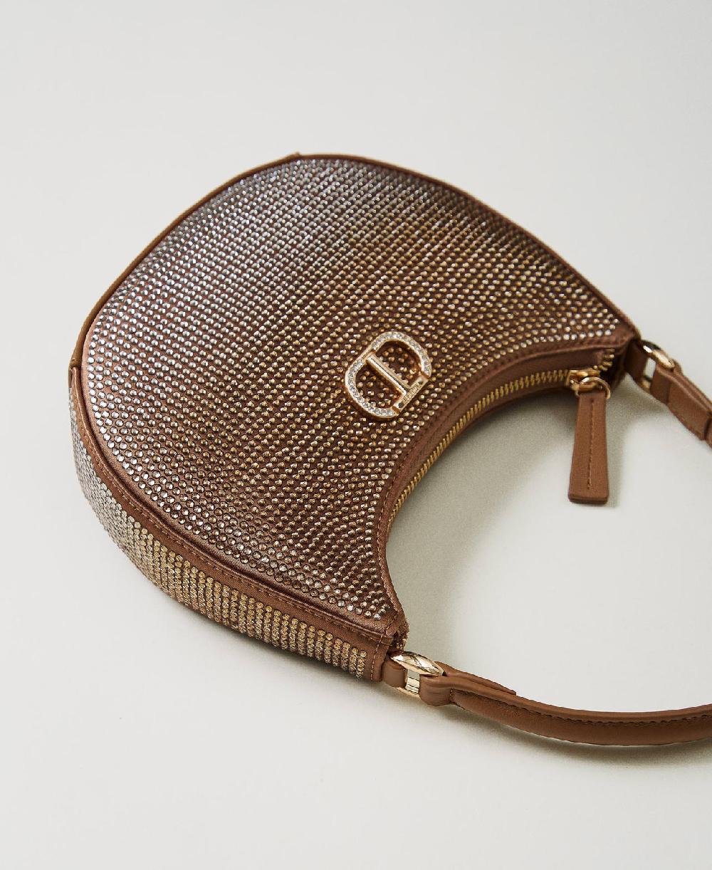 Scee by twin set Borsa hobo ‘Moon’ con strass Hotsell