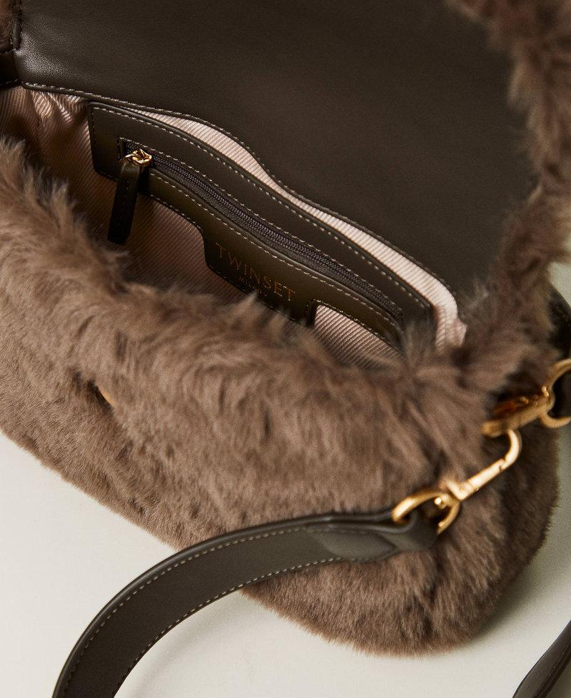 Scee by twin set Borsa a tracolla 'Amie' media in faux fur Vendita Calda