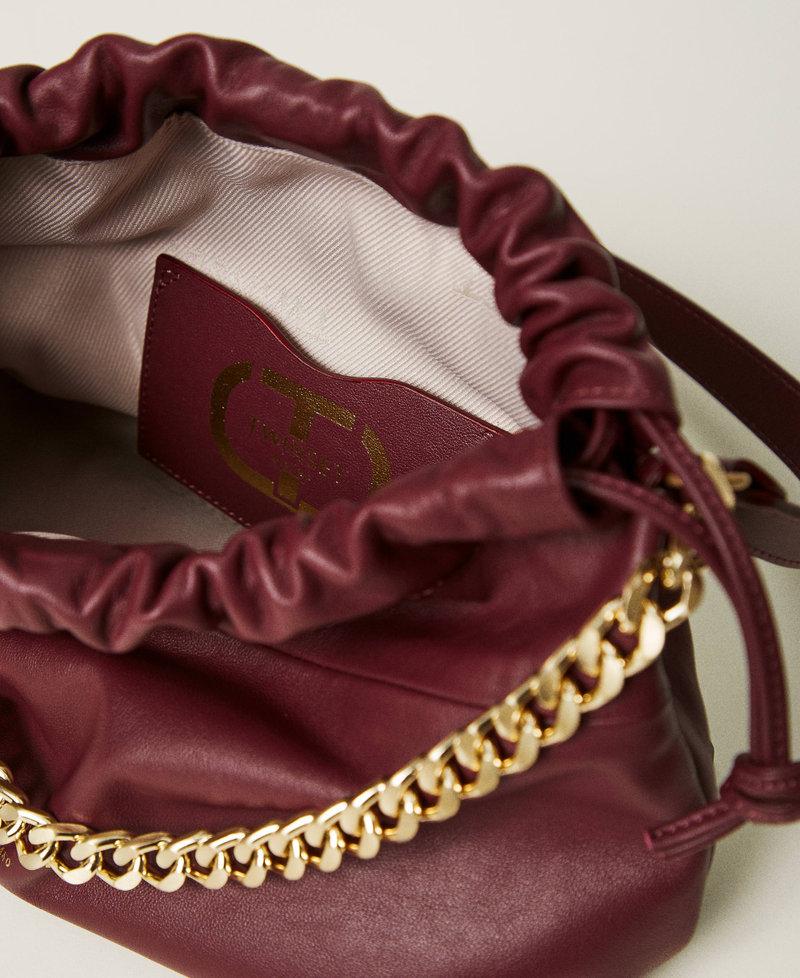 Scee by twin set Borsa a tracolla in pelle con coulisse Saldi Di Fabbrica