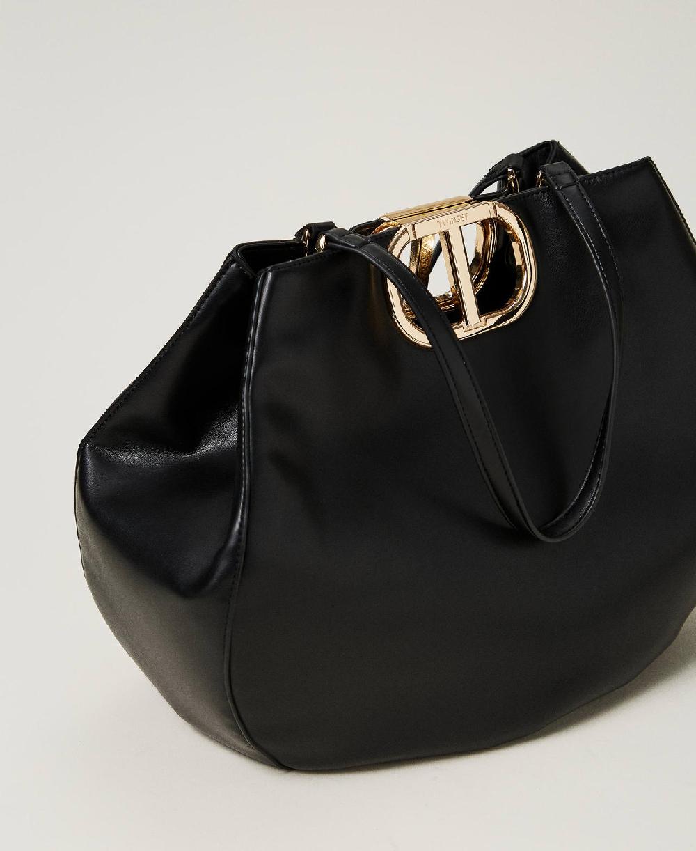 Scee by twin set Borsa shopper 'Lila' con manico Oval T Nuova