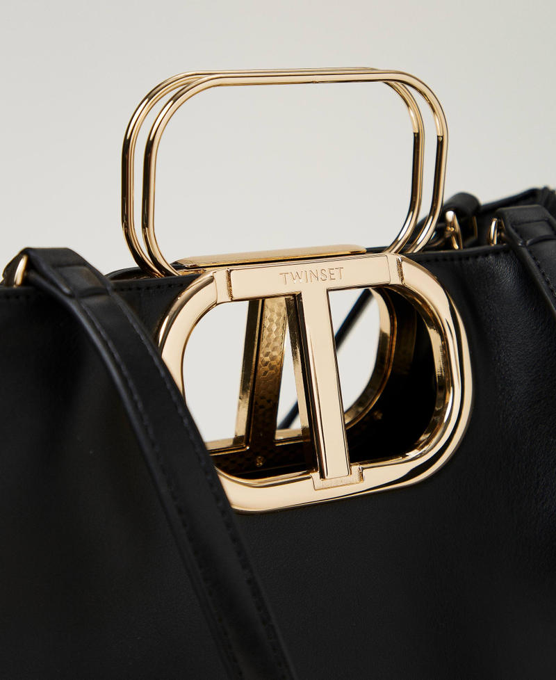 Scee by twin set Borsa shopper 'Lila' con manico Oval T Nuova