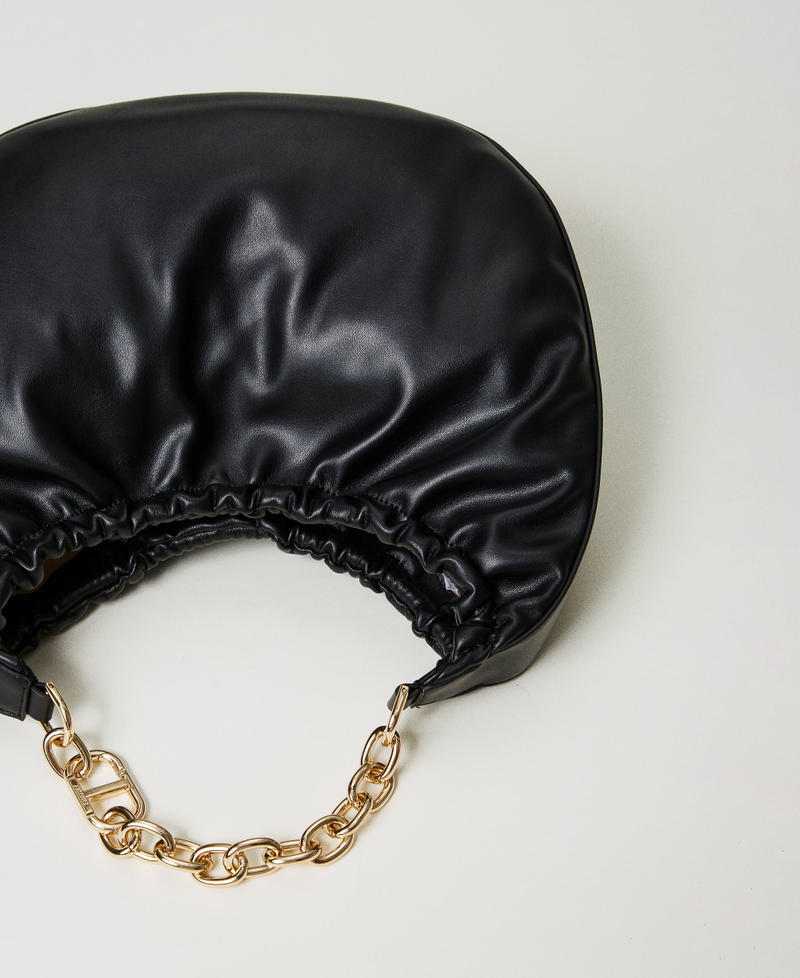 Scee by twin set Borsa hobo ‘Croissant’ con arricciatura e Oval T Italia