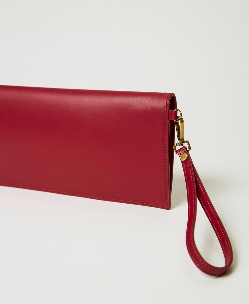 Scee by twin set Clutch in pelle con logo In Linea