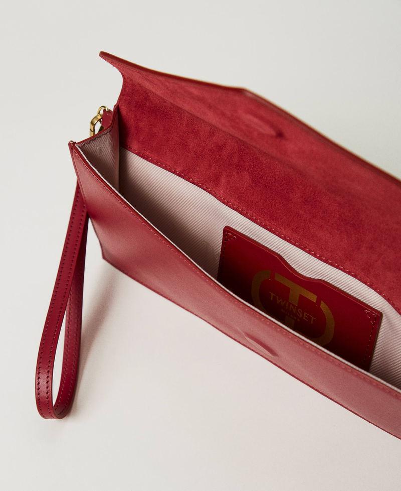 Scee by twin set Clutch in pelle con logo In Linea