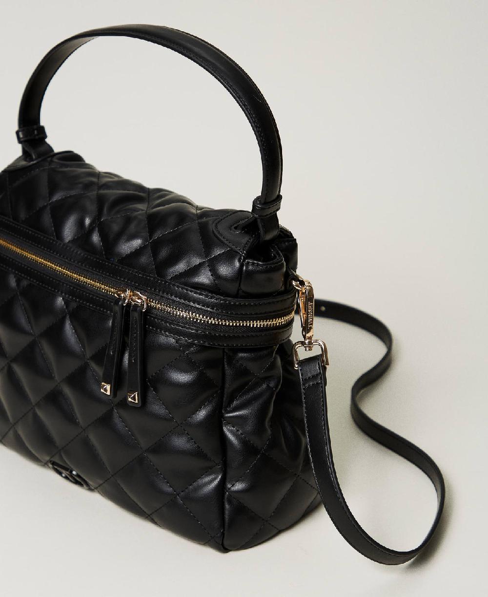 Scee by twin set Borsa top handle ‘Cécile’ grande trapuntata Nuovo