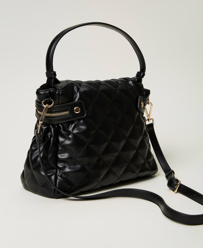 Scee by twin set Borsa top handle ‘Cécile’ grande trapuntata Nuovo