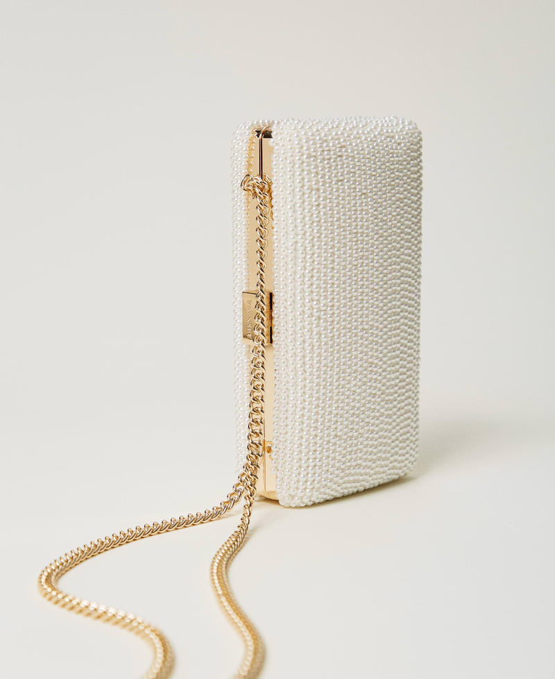 Scee by twin set Clutch con perle e Oval T Vendita