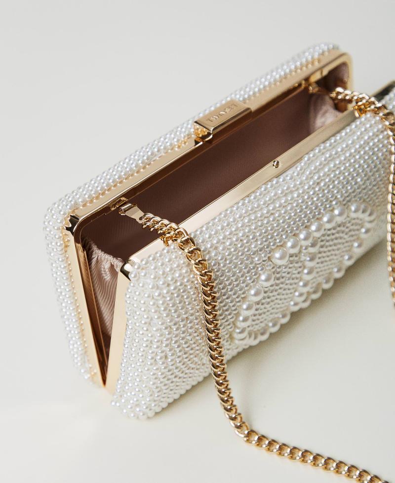 Scee by twin set Clutch con perle e Oval T Vendita