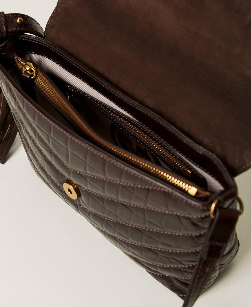 Scee by twin set Borsa a tracolla 'Dreamy' media in pelle stampa cocco Spedizione Gratuita