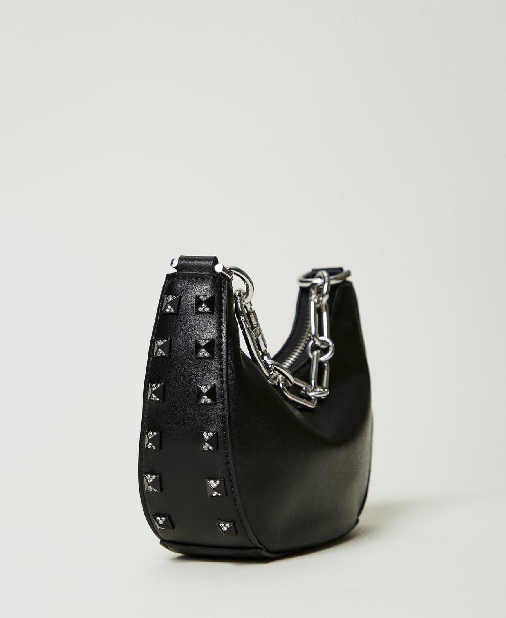 Scee by twin set Borsa ‘Mini Croissant’ con borchie Fino Al -60%