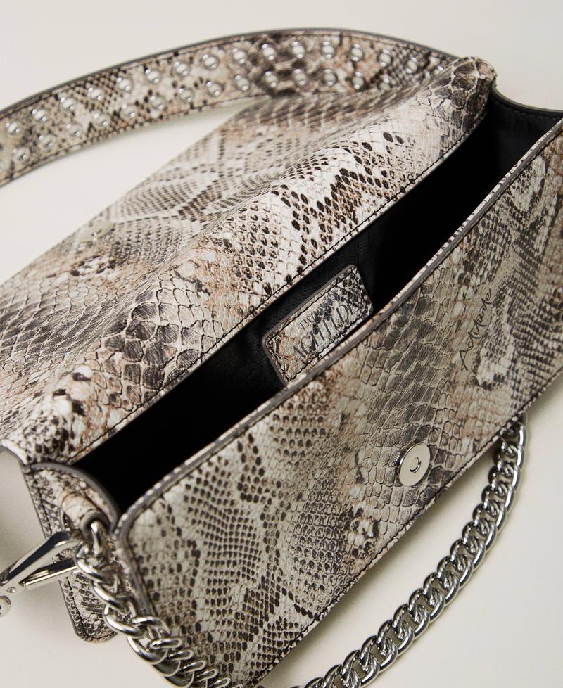Scee by twin set Borsa a tracolla con stampa snake Sconto
