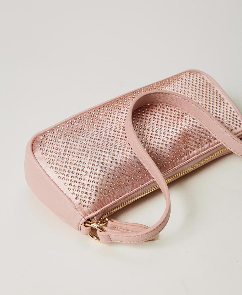 Scee by twin set Mini borsa in raso con strass e Oval T Offerta