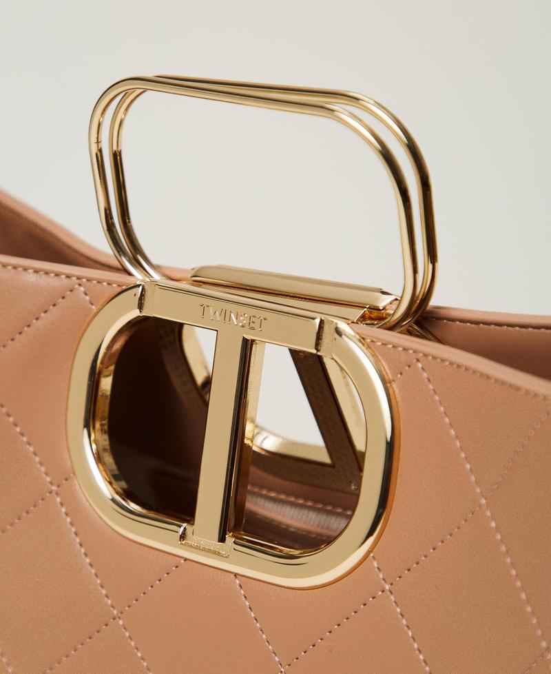 Scee by twin set Borsa shopper 'Lila' trapuntata con manico Oval T Online