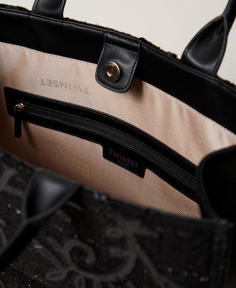 Scee by twin set Borsa shopper 'Victoria' con ricamo e logo Outlet
