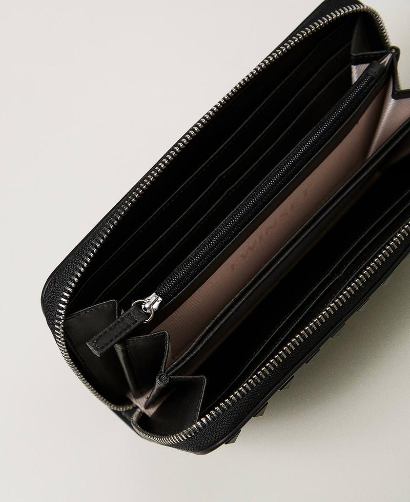 Scee by twin set Portafoglio zip around con borchie Vendita Economica