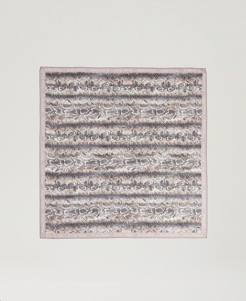Scee by twin set Kefiah in georgette con stampa snake Italia