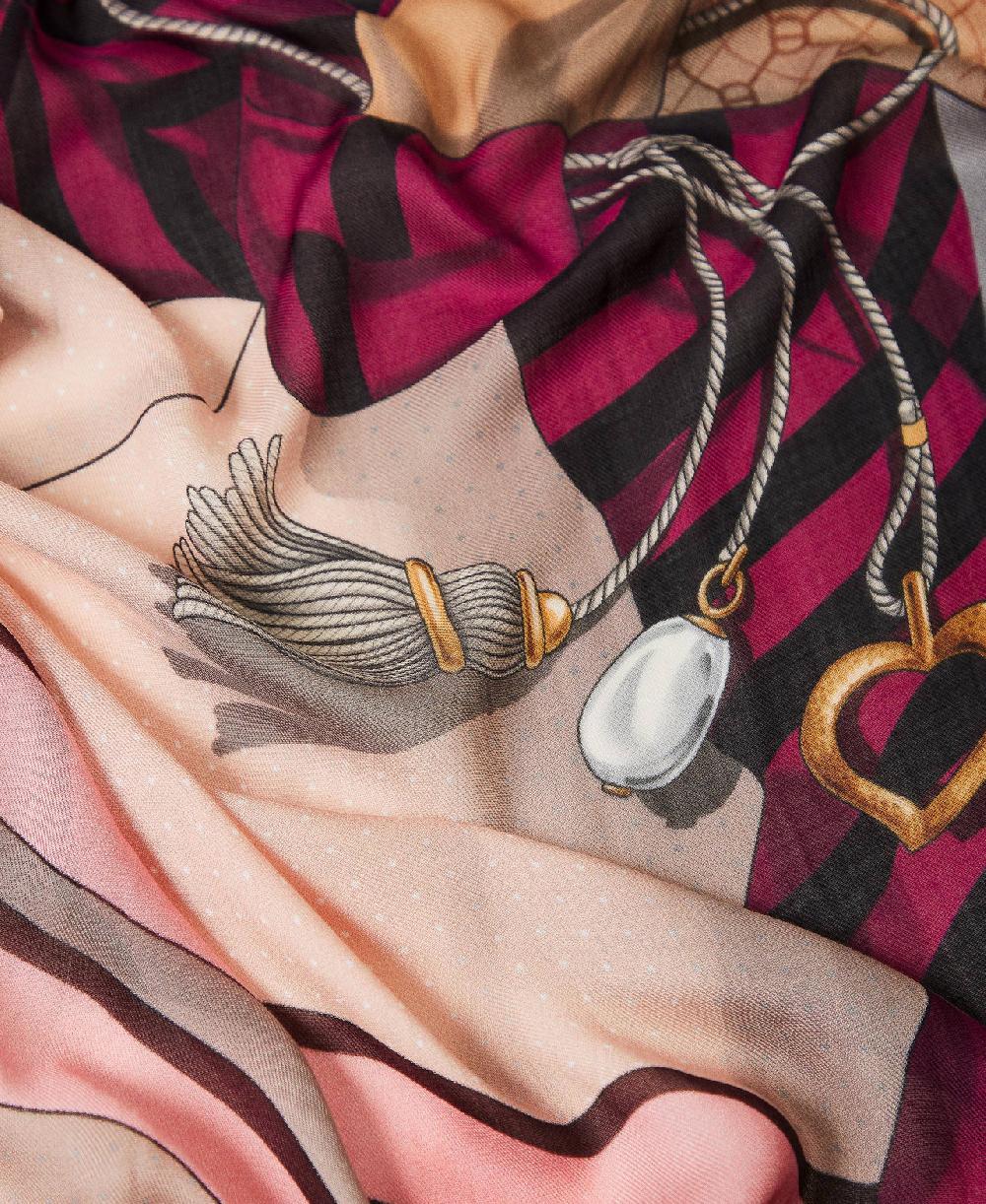 Scee by twin set Kefiah con mix di stampe Pezzi Unici
