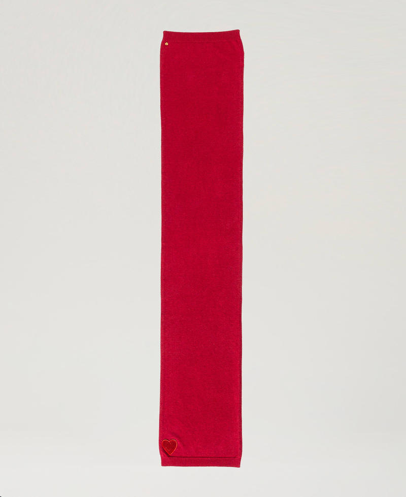 Scee by twin set Sciarpa in maglia con patch a cuore Fino Al -60%