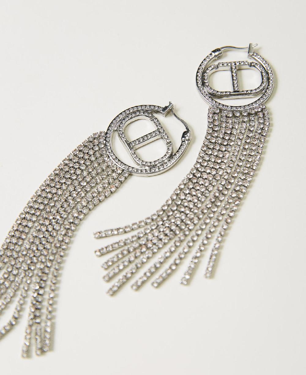 Scee by twin set Orecchini con Oval T e frange strass Convenienza