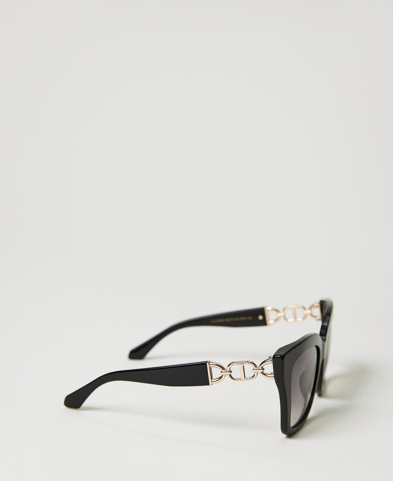Scee by twin set Occhiali da sole cat-eye con morsetto Saldi