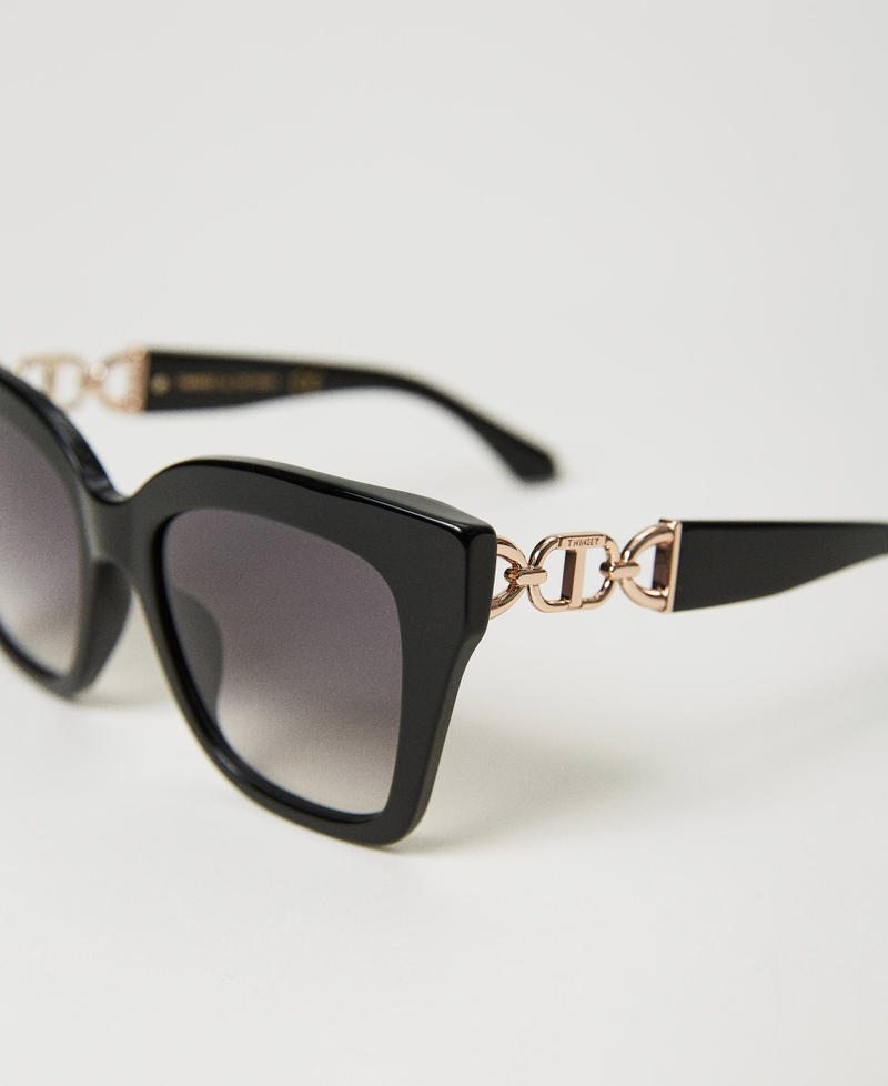 Scee by twin set Occhiali da sole cat-eye con morsetto Saldi