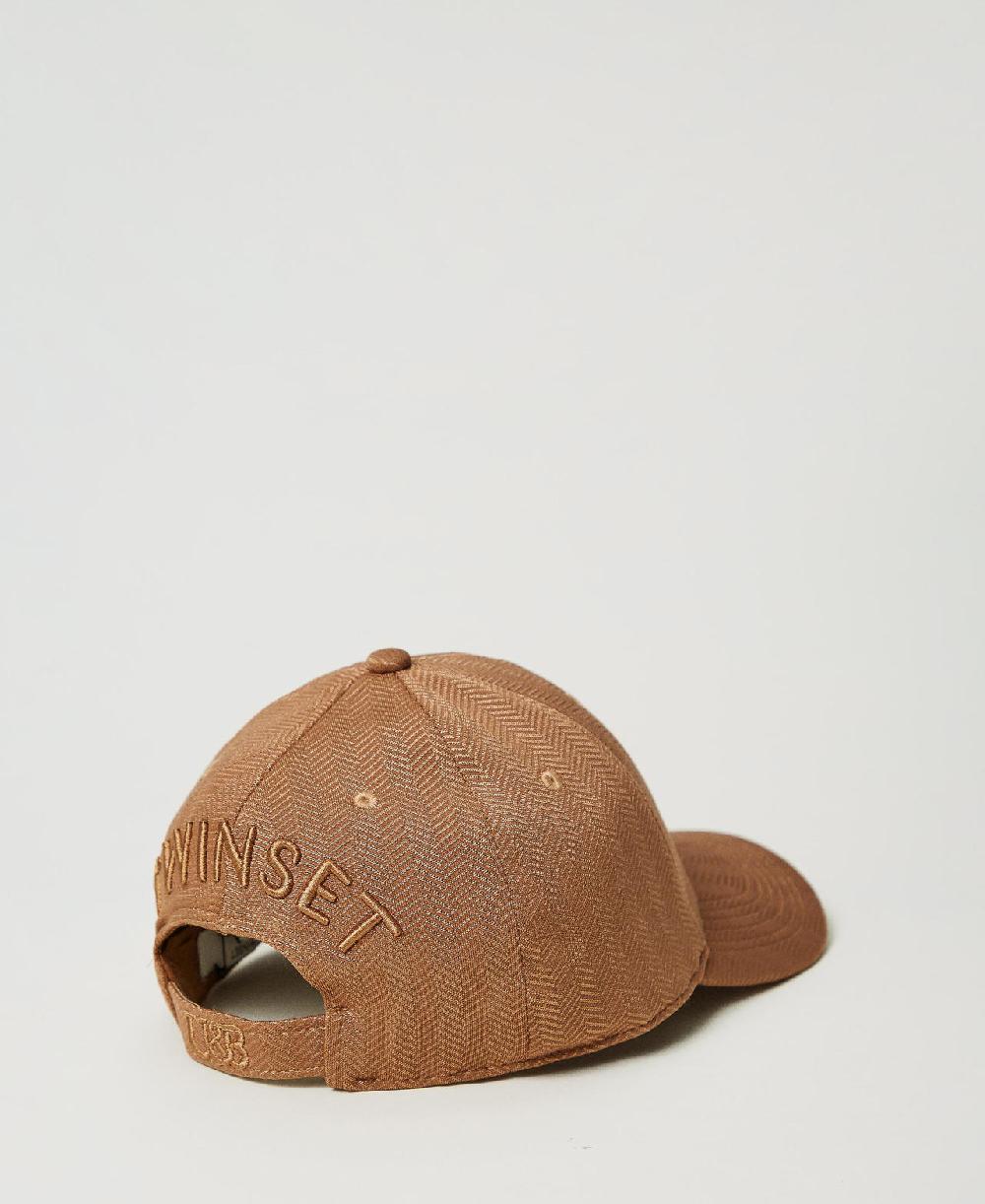 Scee by twin set Cappello da baseball in tessuto scuba Saldi Di Fabbrica
