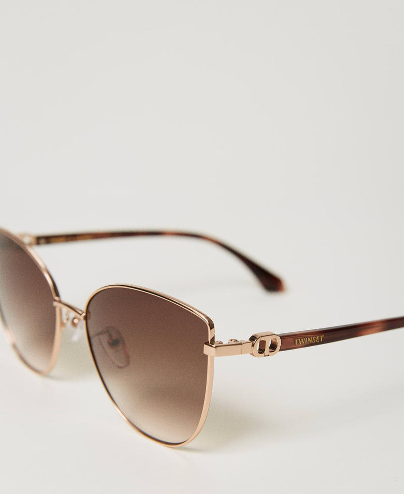 Scee by twin set Occhiali da sole cat-eye in acciaio Vendite Flash