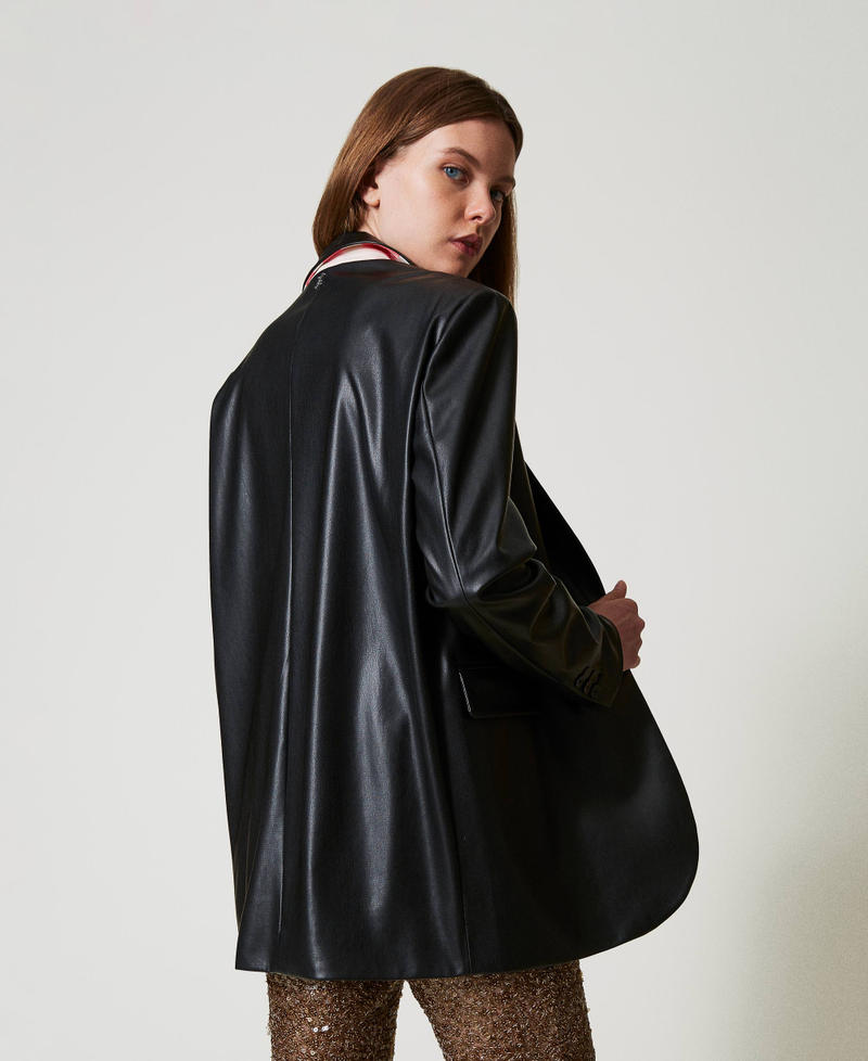 Scee by twin set Giacca blazer MYFO effetto pelle Pezzi Unici