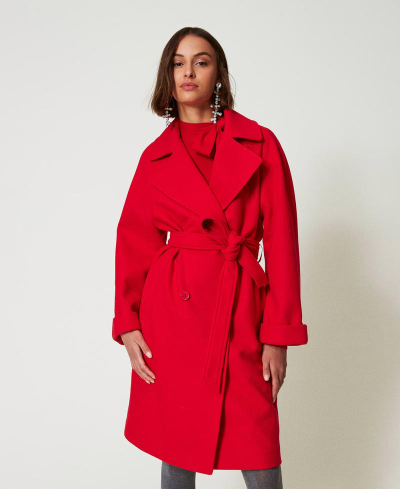Scee by twin set Cappotto doppiopetto in panno Soddisfazione Garantita