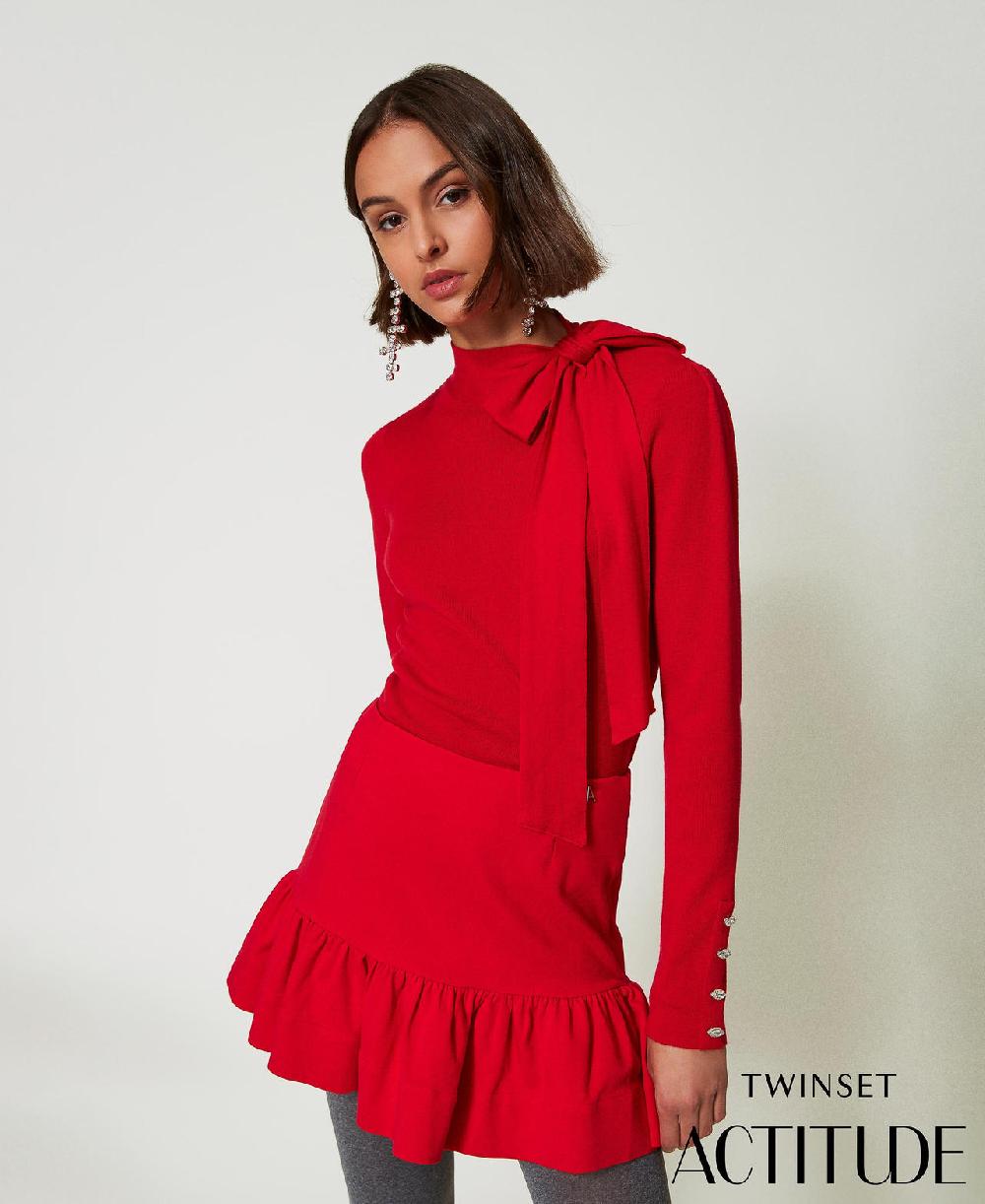 Scee by twin set Minigonna con balza Negozi Online