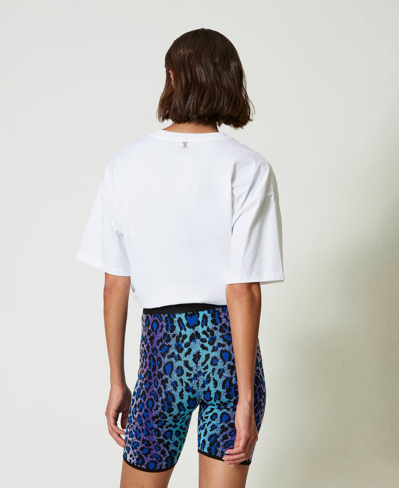 Scee by twin set Shorts biker MYFO in maglia jacquard Offerta settimanale