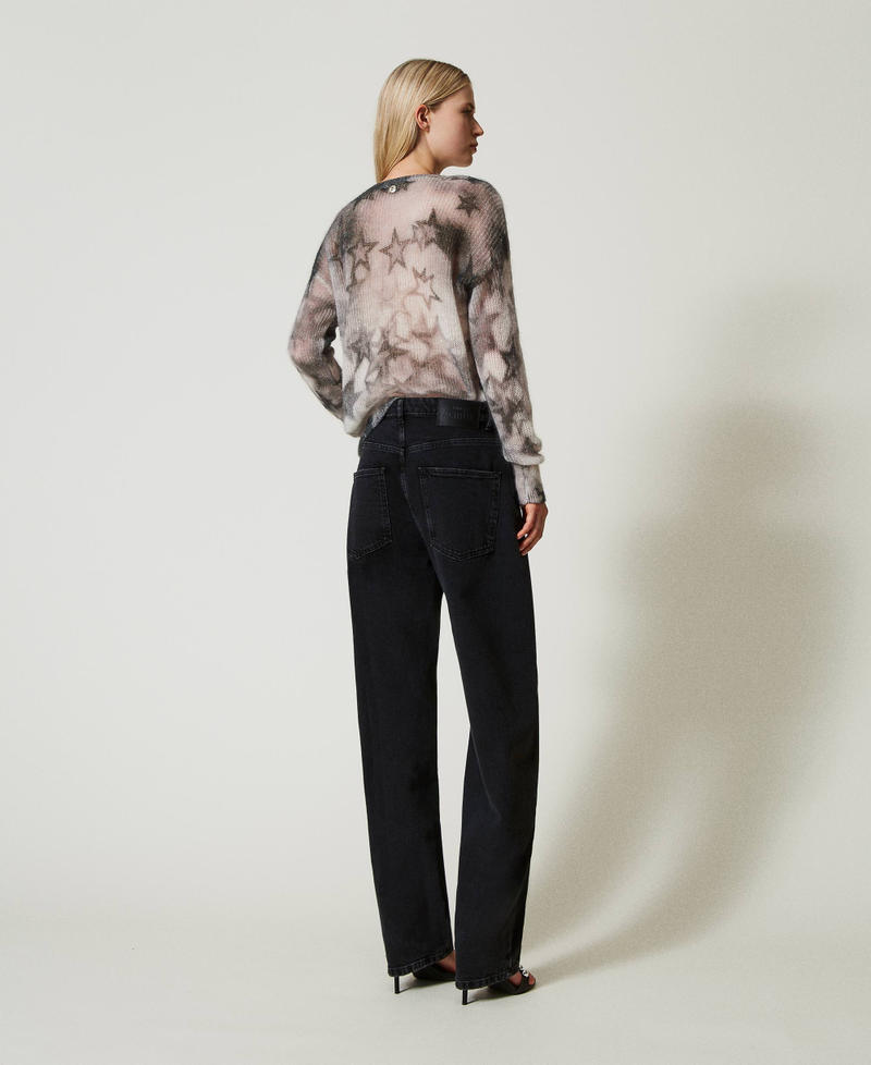 Scee by twin set Jeans nero carrot fit cinque tasche Sottocosto